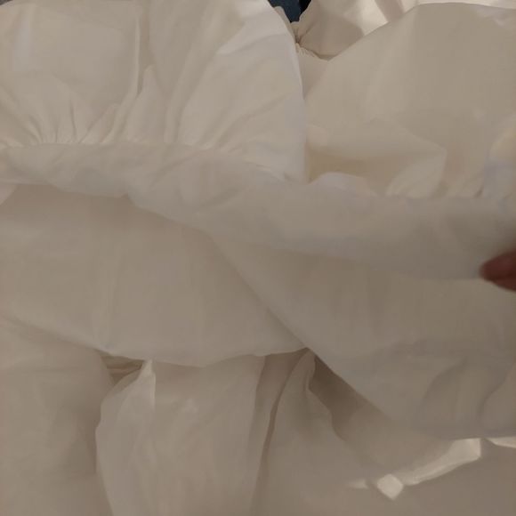 Square-Neck Bow Pleated Ruffle A-Line Mini Dress - Picture 12 of 13